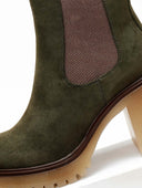 Μποτάκια chelsea suede με κρεπ τακούνι ERYNN