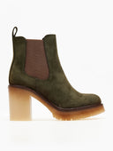 Μποτάκια chelsea suede με κρεπ τακούνι ERYNN