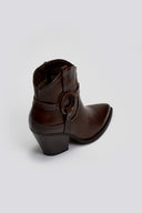 Μποτάκια cowboy με κρίκο - Καφέ - thefashionproject.gr - The Fashion Project