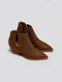 Μποτάκια cowboy με πλεκτό σχέδιο CORINA - Κάμελ - thefashionproject.gr - CORINA