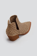 Μποτάκια cowboy με πλεκτό σχέδιο CORINA - Μπεζ - thefashionproject.gr - CORINA