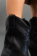 Μποτάκια cowboy με σχέδιο CORINA - Μαύρο - thefashionproject.gr - CORINA