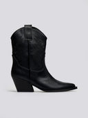 Μποτάκια cowboy με σχέδιο CORINA - Μαύρο - thefashionproject.gr - CORINA
