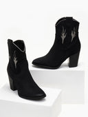 Μποτάκια cowboy suede με διχρωμία ERYNN