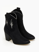 Μποτάκια cowboy suede με διχρωμία ERYNN