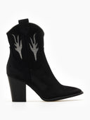 Μποτάκια cowboy suede με διχρωμία ERYNN