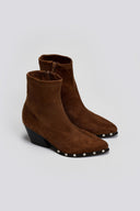 Μποτάκια cowboy suede με τρουκς CORINA