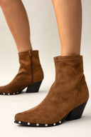 Μποτάκια cowboy suede με τρουκς CORINA