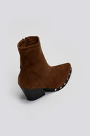 Μποτάκια cowboy suede με τρουκς CORINA