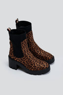 Μποτάκια κάλτσα με chunky τακούνι ERYNN - Leopard - thefashionproject.gr - ERYNN