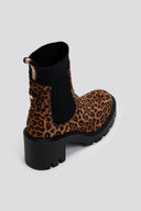 Μποτάκια κάλτσα με chunky τακούνι ERYNN - Leopard - thefashionproject.gr - ERYNN