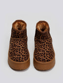 Μποτάκια κοντά με animal print και συνθετική γούνα ERYNN