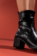Μποτάκια με τακούνι - Μαύρο - thefashionproject.gr - La Coquette