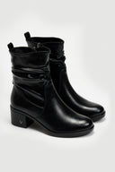 Μποτάκια με τακούνι - Μαύρο - thefashionproject.gr - La Coquette