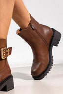 Μποτάκια με τοκά ERYNN - Καφέ - thefashionproject.gr - ERYNN