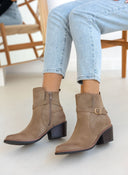 Μποτάκια με ξύλινο τακούνι Erynn - Τάουπε - thefashionproject.gr - ERYNN