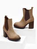 Μποτάκια suede chelsea με τακούνι Erynn