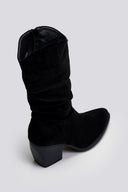 Μποτάκια suede cowboy μυτερά