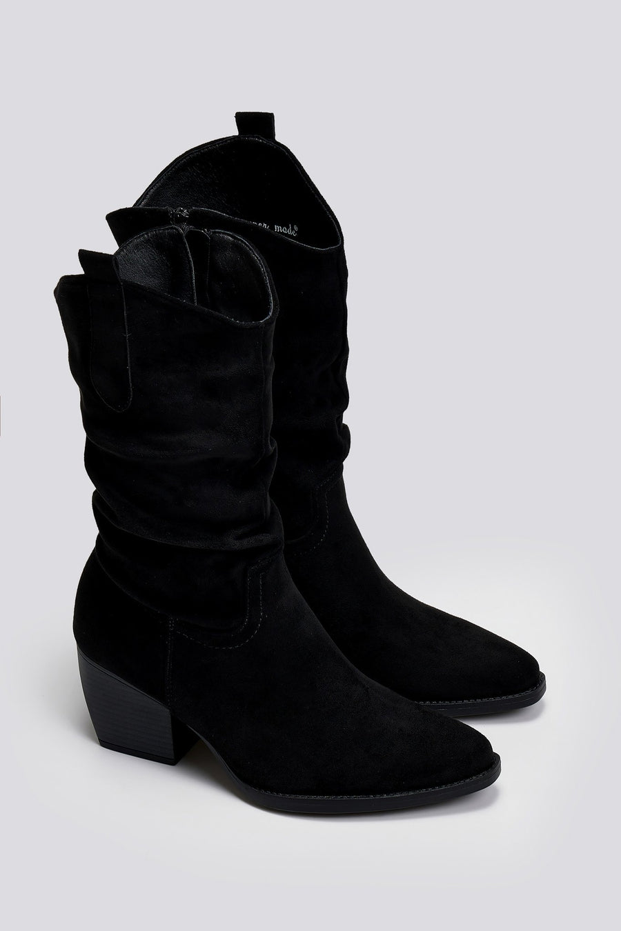 Μποτάκια suede cowboy μυτερά