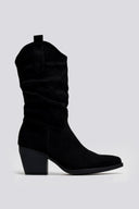 Μποτάκια suede cowboy μυτερά - Μαύρο - thefashionproject.gr - The Fashion Project
