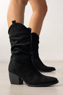 Μποτάκια suede cowboy μυτερά - Μαύρο - thefashionproject.gr - The Fashion Project