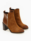Μποτάκια suede με ανάγλυφο pattern Erynn