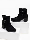 Μποτάκια suede με φερμουάρ
