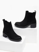 Μποτάκια suede με κρεπ τακούνι ERYNN - Μαύρο - thefashionproject.gr - ERYNN - 19421002002