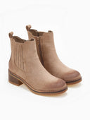Μποτάκια suede με κρεπ τακούνι ERYNN - Τάουπε - thefashionproject.gr - ERYNN
