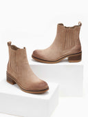 Μποτάκια suede με κρεπ τακούνι ERYNN - Τάουπε - thefashionproject.gr - ERYNN