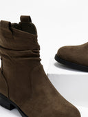 Μποτάκια suede με σούρα