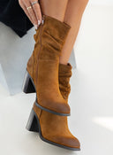 Μποτάκια suede με σούρα Erynn