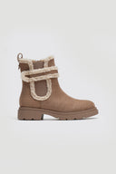 Μποτάκια suede με συνθετικό sheepskin ERYNN