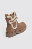 Μποτάκια suede με συνθετικό sheepskin ERYNN