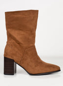 Μποτάκια suede με τακούνι - Ταμπά - thefashionproject.gr - The Fashion Project