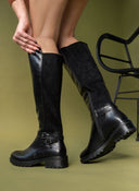 Μπότες casual με διπλό ζωνάκι Erynn - Μαύρο - thefashionproject.gr - ERYNN