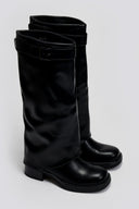 Μπότες casual με εφέ γκέτας - Μαύρο - thefashionproject.gr - The Fashion Project