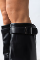 Μπότες casual με εφέ γκέτας - Μαύρο - thefashionproject.gr - The Fashion Project