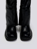 Μπότες casual με εφέ γκέτας - Μαύρο - thefashionproject.gr - The Fashion Project