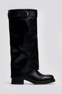 Μπότες casual με εφέ γκέτας - Μαύρο - thefashionproject.gr - The Fashion Project
