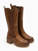 Μπότες chelsea με τακούνι Refresh 170995 - Τάουπε - thefashionproject.gr - Refresh