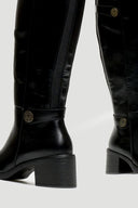 Μπότες ιππασίας με τακούνι - Μαύρο - thefashionproject.gr - La Coquette