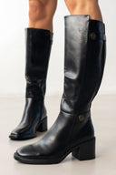 Μπότες ιππασίας με τακούνι - Μαύρο - thefashionproject.gr - La Coquette