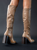 Μπότες κάλτσα με τακούνι Erynn - Τάουπε - thefashionproject.gr - ERYNN