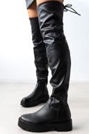 Μπότες κάλτσα πάνω από το γόνατο - Μαύρο - thefashionproject.gr - The Fashion Project