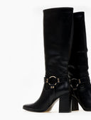 Μπότες με τακούνι και κρίκο - Μαύρο - thefashionproject.gr - Ideal shoes - 22786002002