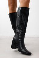 Μπότες με τακούνι και κρίκο - Μαύρο - thefashionproject.gr - Ideal shoes