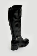 Μπότες με τακούνι και λάστιχο - Μαύρο - thefashionproject.gr - La Coquette