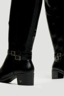 Μπότες με τακούνι και λάστιχο - Μαύρο - thefashionproject.gr - La Coquette