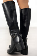 Μπότες με τακούνι και λάστιχο - Μαύρο - thefashionproject.gr - La Coquette